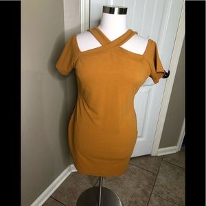 Cross Cross Strap Body Con Dress